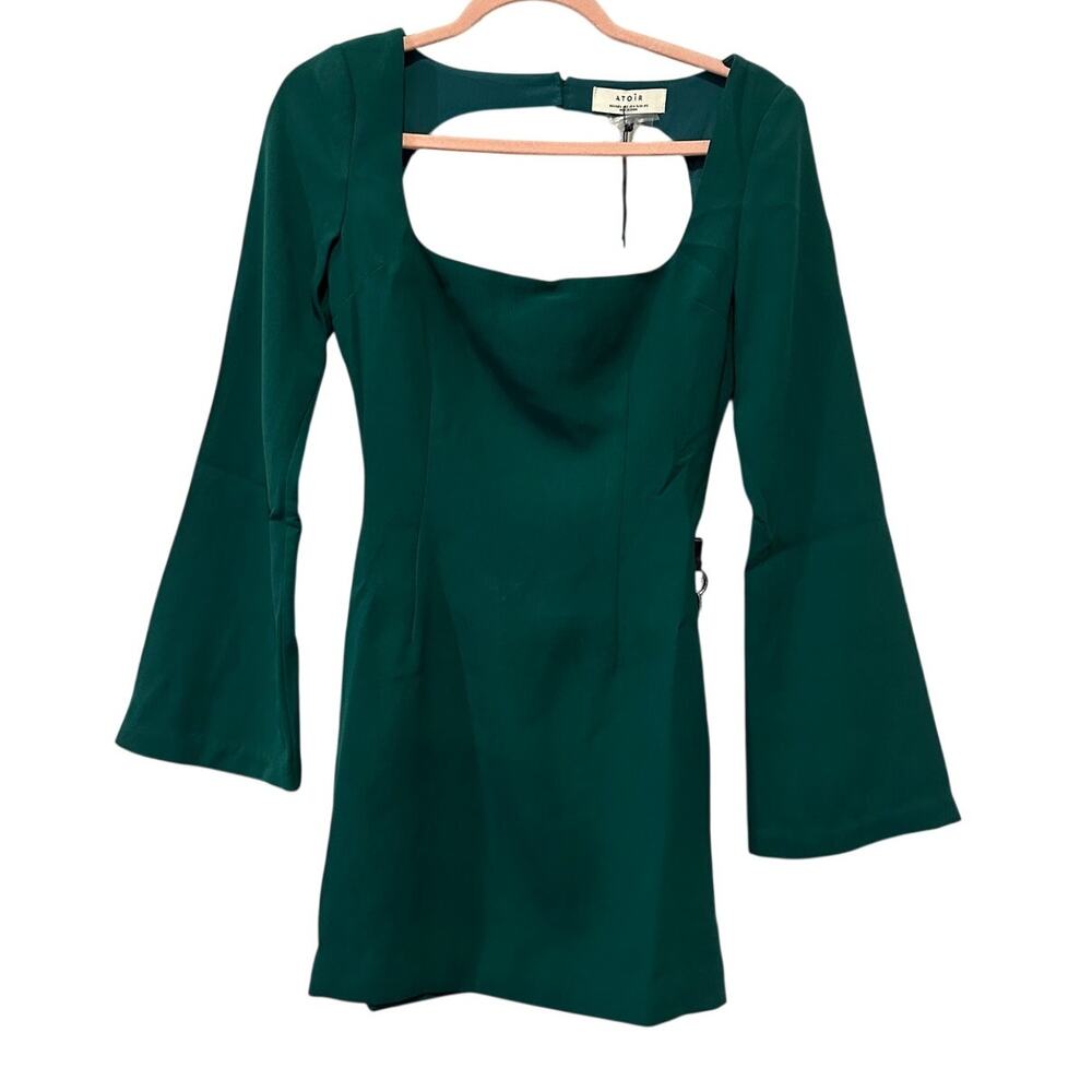 NEW Atoir Revolve Green Size 2 Mini Dress Chain Back Fest Unique Party Concert